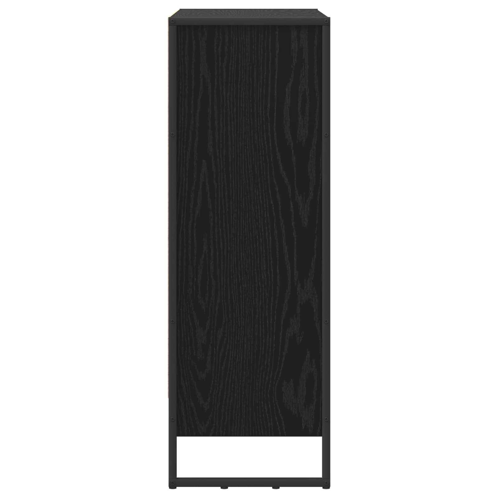 Regał na książki o wyglądzie czarnego dębu, 80 x 30 x 155 cm, materiał drewnopochodny, przemysłowy regał stojący z 3 półkami, wytrzymały regał na książki do salonu i biura, stylowe