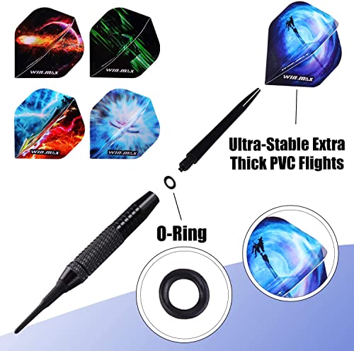 Electronic Soft Tip Dartboard Set With Cabinet, 12 Darts Led Display (X-Classic Darts) #TOP3