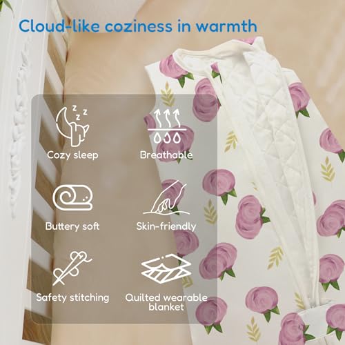 Image of TotAha Sleep Sack 12-18-24 Months 1.0 TOG, Infant Baby Wearable Blanket, Quilted Sleeping Bag with 2-Way Safe Zipper for All Seasons
