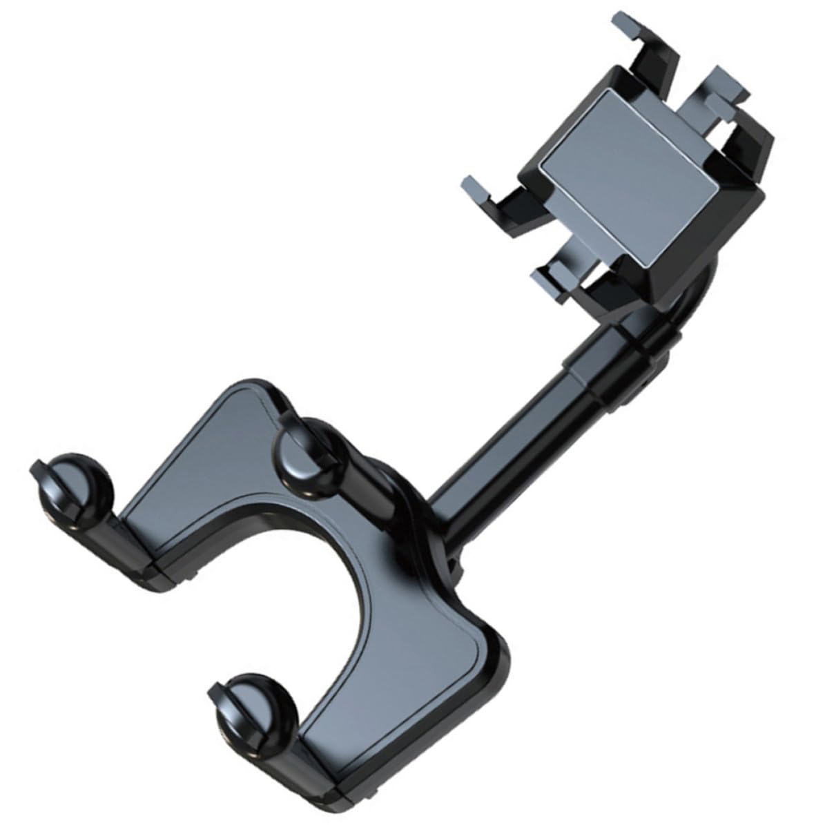 STOBAZA Supporto per Auto Magnetico Rotante in Abs e Colla Pu, Clip Regolabile per Cruscotto e Specchietto Retrovisore,