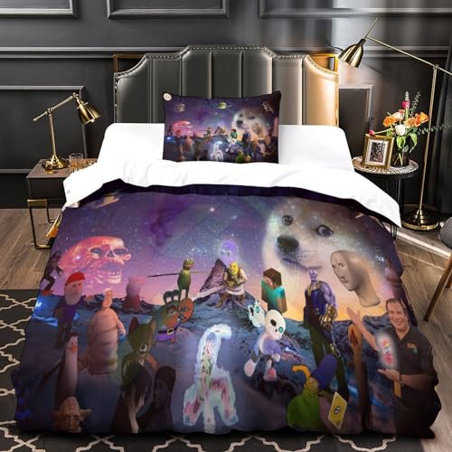 Funda nórdica de husky en 3D para cama individual con microfibra suave 4