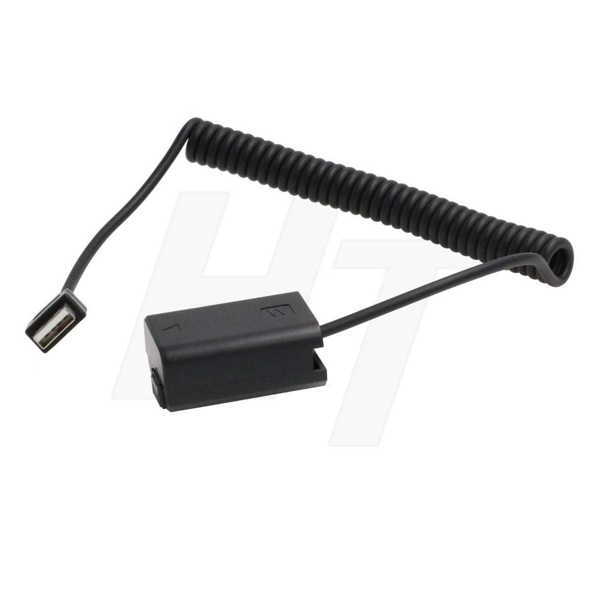 HangTon 5V USB a NP-FW50 DC acoplador batería simulada para Sony A7 A7II A7S A7SII A7R A7RII A6300 A6500 A6000 A5100 Cámara de la Serie NEX