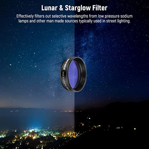 Image of Neewer 1.25 inches Telescope Moon Filter, CPL Filter, 5 Color Filters Set(Red, Orange, Yellow, Green, Blue), Eyepieces Filters for Enhancing Definition and Resolution in Lunar Planetary Observation