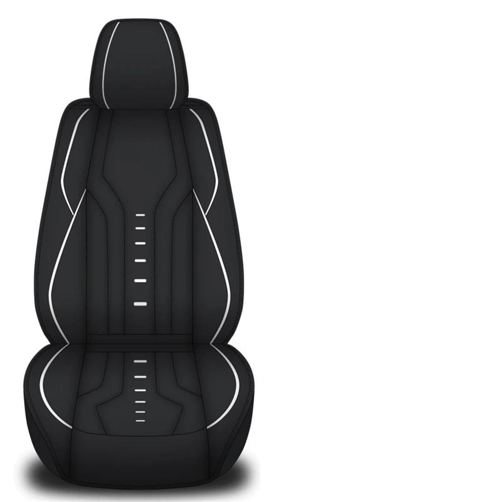 Cuero Funda Asiento Coche Conjunto De Funda Protectora Universal Deportiva para Asiento De Coche, De Cuero PU, Totalmente Envuelto, Cómodo, para Silla Fundas Asientos Coche