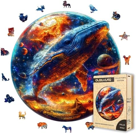 Stellar Whale Wooden Puzzles for Adults – 227 Pcs, 13.6