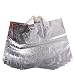 Rumcent Merchandise Bags,Retail Clothing Grocery Boutique Shopping Bags with Handles,Christmas Gift Bag, Size 15.7" x 14.2", Set Of 50 - Silver