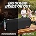 Vibe Pro Outdoor Bluetooth Speaker, 80W Peak Loud Portable Wireless Speaker, Waterproof IPX65, Deep Bass, RGB Lights, Studio Quality Sound Powered by Waves Audio, Party & Pool Ready (Black)