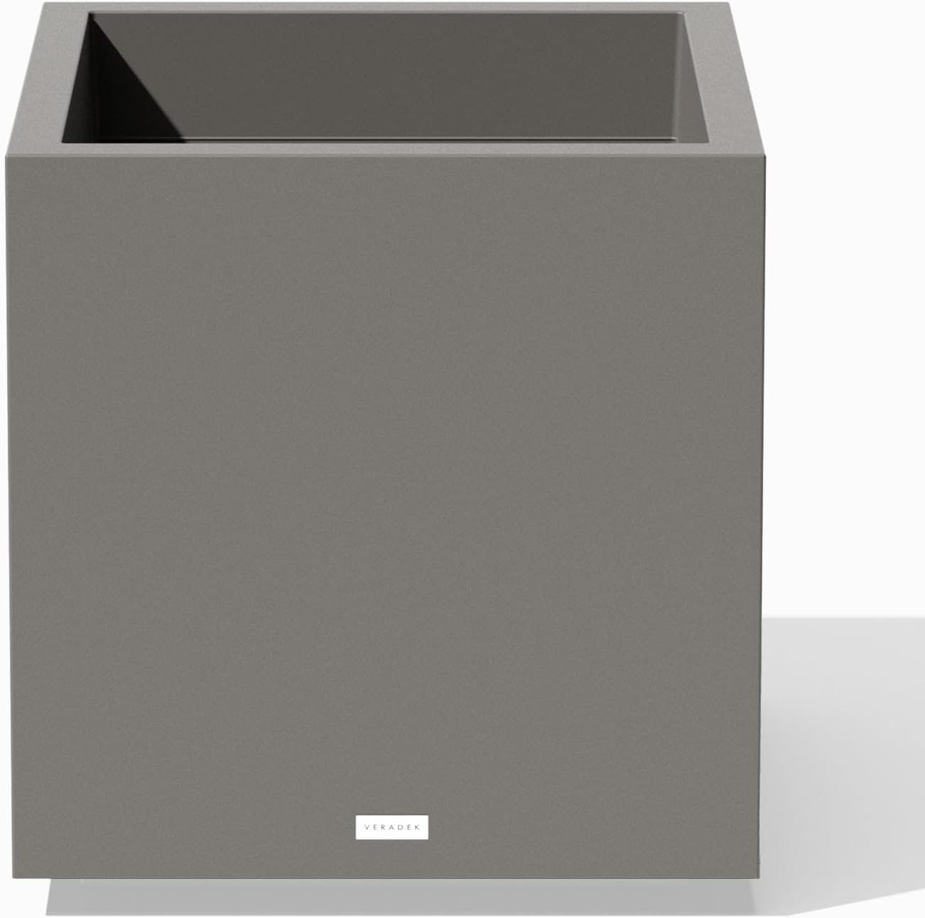 Veradek Block Series Cube Plastic Planter - Large Square Planter for Indoor or Outdoor Patio/Garden | Durable All-Weather Use with Drainage Holes | Modern Décor for Tall Plants, Trees, Flowers