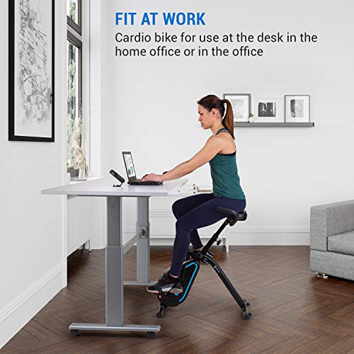 Capital Sports Azura Desk Bike hometrainer, X-Bike/cardiotrainer/cardiofiets/thuiskantoor, vliegwielmassa: 7,5 kg, MagResist: magnetische weerstand (8 niveaus), comfortabele zitgrepen, tafelconsole - Afbeelding 3