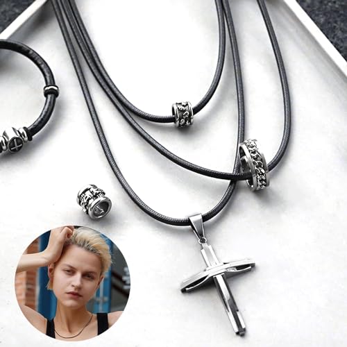 SpetngSake 51cm Lederkette mit Verschluss,Schwarz Kautschuk Halsband mit Edelstahl Verschluss,3MM Lederkette Herren und Damen,Kette Herren Leder halskette leder,für Frauen,Männer,Jungen,Mädchen