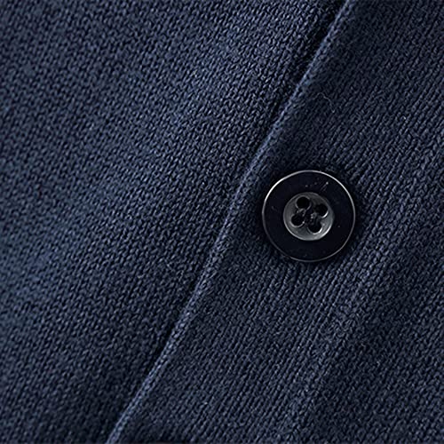 Sooxiwood Little Boys Cardigan Sweater Coat V-Neck Striped 100% Cotton Buttons Up School Cardigan For Boys Size 3T Navy #TOP3