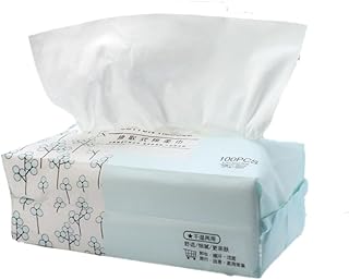 FRCOLOR 100 Pçs Lenços De Rosto Descartáveis Almofadas De Algodão Para Rosto Almofadas De Algodão Faciais Almofadas De Algodão Descartáveis Tecido De Algodão Tecido Extrativo Algodão