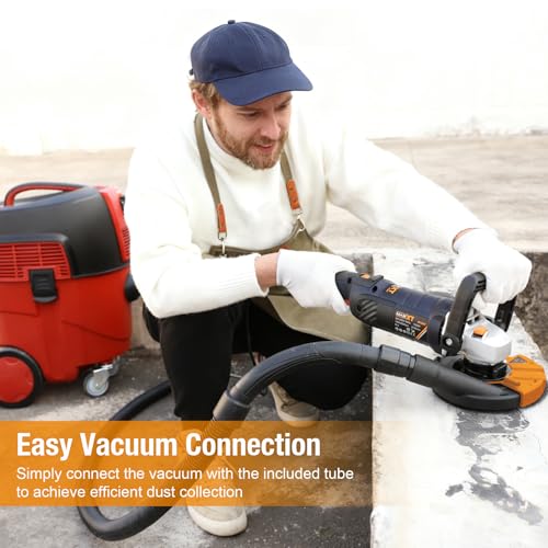 Ponceuse de 12,7 cm à variateur 7 vitesses et 2 disques diamants MAXXT
