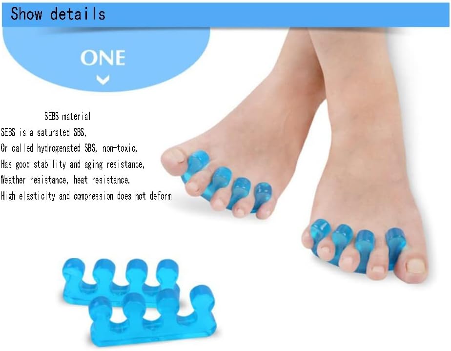 Gel Toe Separators, Stretcher and Correctors for Overlapping Toes, Bunions, Hammer Toe, Foot Pain Relief, Which Restore Toes Their Natural Shape