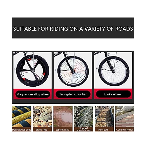 €459.99 DODOBD Bicicletta Pieghevole da 20 Pollici, City Bike Pieghevole con  Cambio a 6 Marce, Telaio in Acciaio ad Alto Tenore di Carbonio Folding Bike  Adatto per Adulti Bici da Città - bikewebshop.it