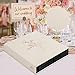 Lanpn Wedding Photo Album 4x6 600 Pocket Photos Slip in, Linen Cover Large Capacity Newlywed Marriage Album Hold 600 Horizontal Vertical Photos (Flower, Beige)