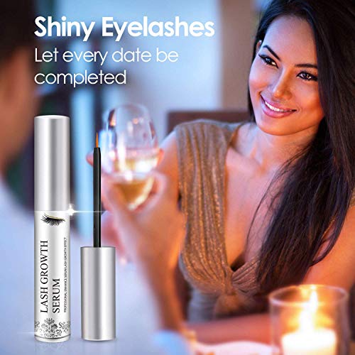 Eyelash Growth Serum, Natural Extract Eyelash Growth Treatment, Brow Serum with Biotin, Unisex Organic Lash Enhancers - 5 ML