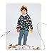 PINU Fashion Cool Print Fleece Hooded Jacket for Toddlers Kids Unisex Winter Autumn Spring Warm Cartoon Outerwear