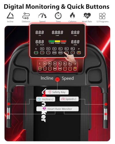 Image of WENOKER Treadmill for Home, Folding Treadmill with 15% Auto Incline | 3.0HP Folding Treadmill with App,12 Workout Programs, Max 8.7 MPH Running Machine, 300 LBS Capacity