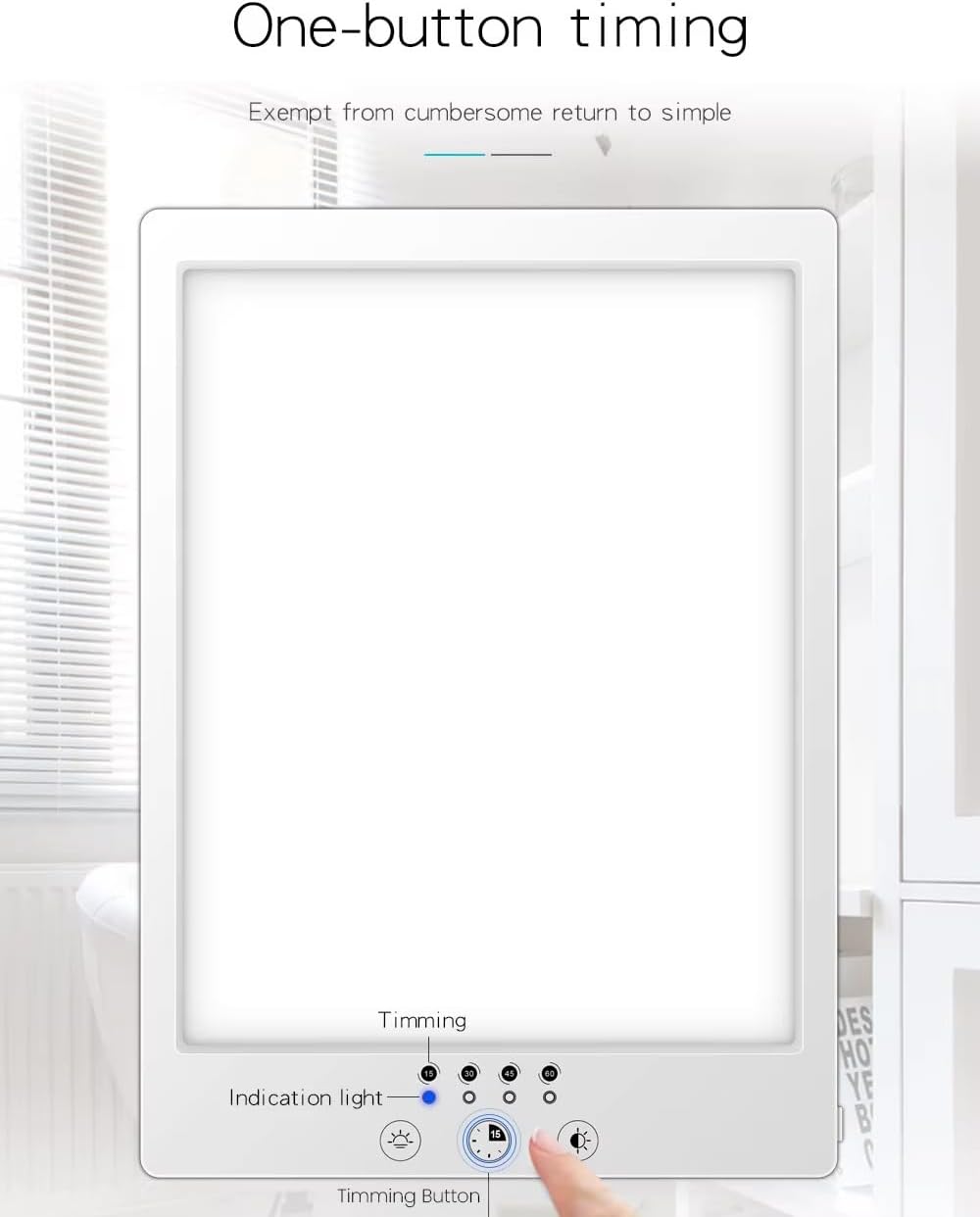 LED Lamp for Home & Office - 10000 Lux Light | Bright LED Daylight Lamp with Adjustable Timer & 3 Light Modes | Compact Desk Light for Work, Study & Relaxation