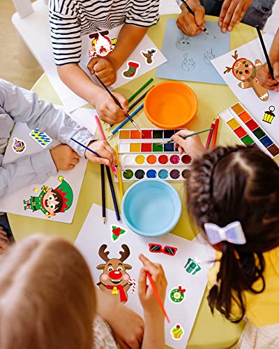42 Sheets Christmas Party Favors Stickers, Make Your Own Christmas Gnome, Reindeer, Christmas Tree And Snowman Face, Christmas Crafts Gifts Christmas Holiday Activities Game Sticker For Kids #TOP4