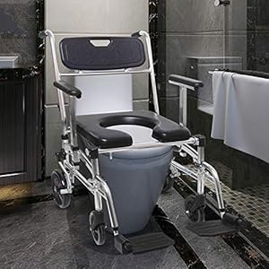 WXZX Rolstoel stoel aluminium legering kleine rolstoel met toilet te verhogen het toilet licht opvouwbare rolstoel…