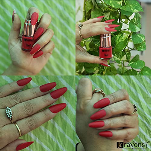Image of Krayons Crazy Gel Nail Enamel, Waterproof, Longlasting, 8ml Each, Multicolor, Pack of 3 (Shimmer Golden, Shimmer Silver, Red Rose)