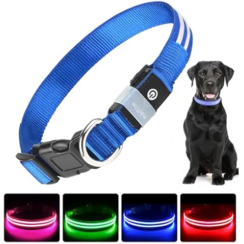 PcEoTllar Luminous USB Rechargeable Dog Collar Cover