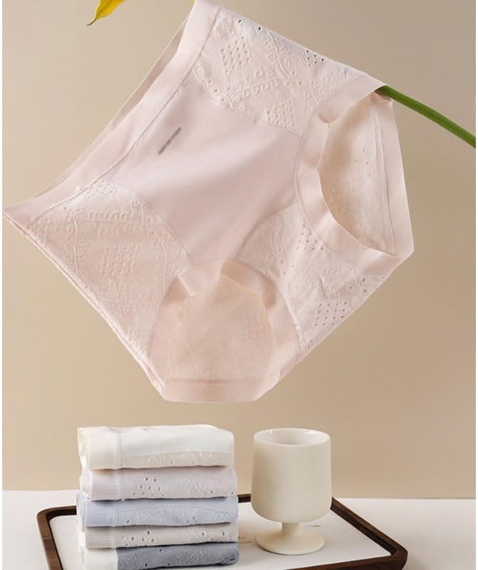 High Waisted Seamless Open Weave Cotton Elongated Crotch Hip Enhancing Triangle Pants