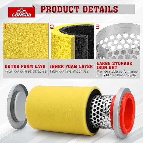 Image of Air Filter & Guide & End Cap Kit For Yamaha Grizzly 350 450 2007-2014 / Grizzly 400 2007-2008 / Kodiak 400 2004-2006 / Kodiak 450 2005-2006 2018-2024 / Bruin 350 2004-2006 / Wolverine 350 450 2006-2010