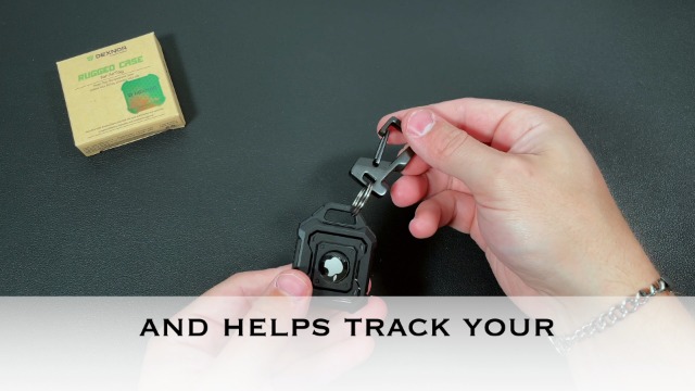 Dexnor Shockproof AirTag Case - Protective Cover With Carabiner & Key Ring