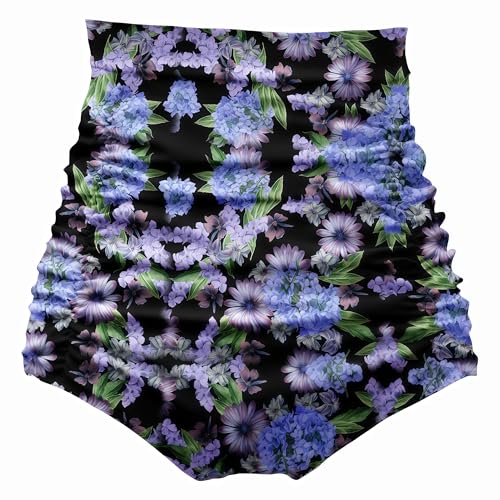 Image of COCOPEAR Women's Ruched High Waisted Bikini Bottom Retro Vintage Swim Short Tankinis