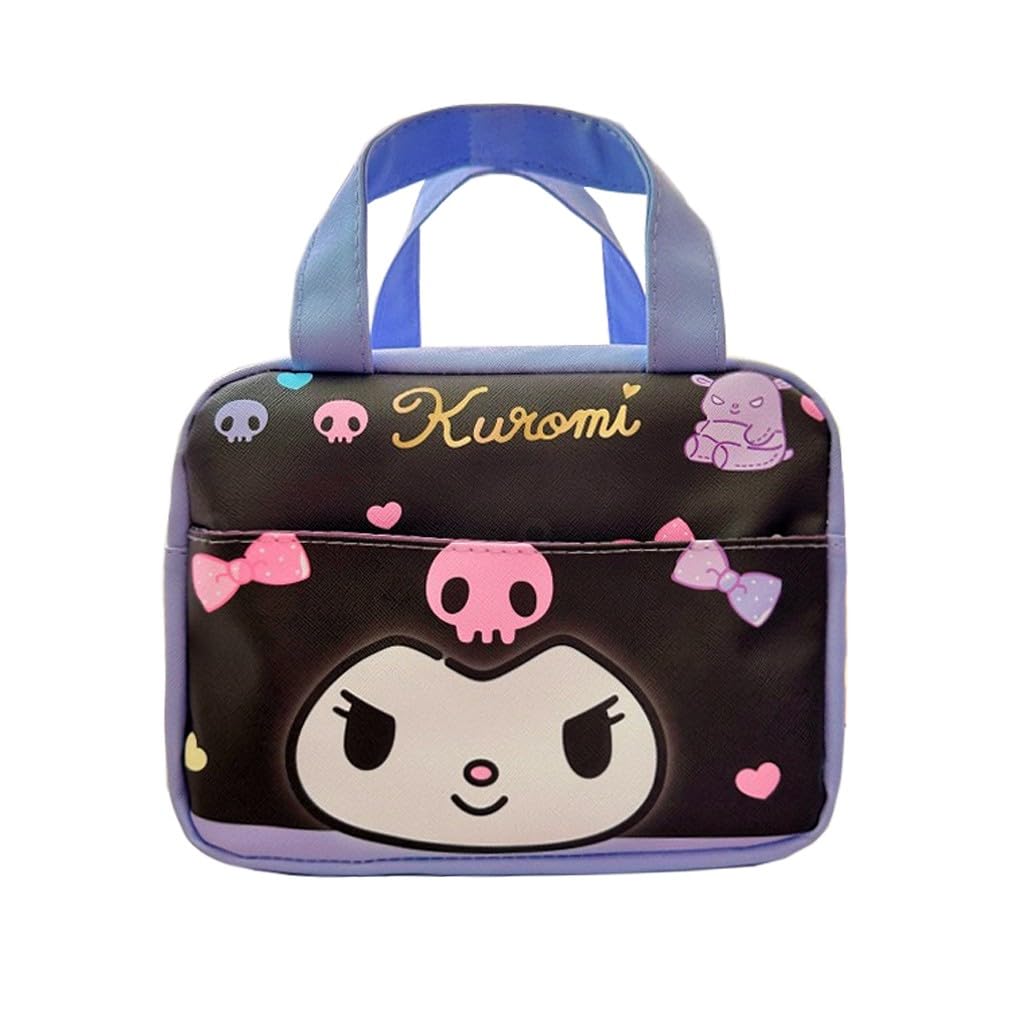 Roffatide Anime Evil Rabbit Lunch Bag for Work Reusable Insulated Lunch Box Travel Picnic Container Lunch Box for Women Purple B — image 1