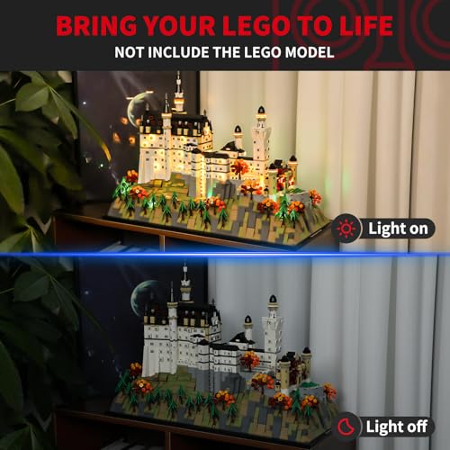 Image of BRIKSMAX LED Lighting for Lego Neuschwanstein Castle 21063, Compatible Light Set for Building Blocks - Without Lego Set, Premium Decorative Light for Model Making for Home Decoration, Gift for Adults
