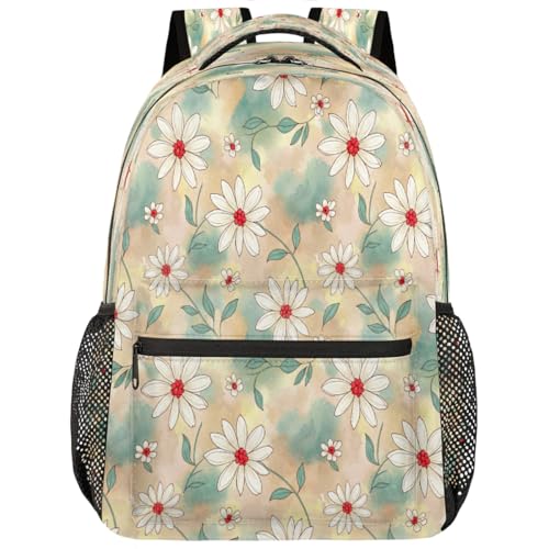 Mochila para laptop de 15.6 pulgadas floral ligera escolar