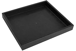Shallow Black Stackable Plastic Tray 1" | Unobtrusive Under-Bed Storage