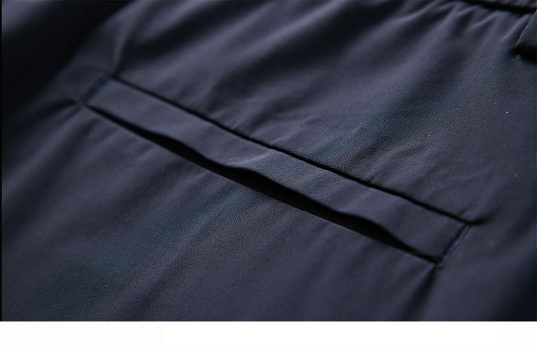 Pantalones Masculinos Verano Rectos Mediados Sueltos Longitud Total Pantalones Casuales Pantalones De Trabajo