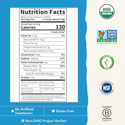 Garden of Life, Protein Powder, Vegan Protein Powder, Bcaa, Probiotics and Digestive Enzymes, Gluten and Lactose Free, Vanilla, 23.3 Ounce - Image 4
