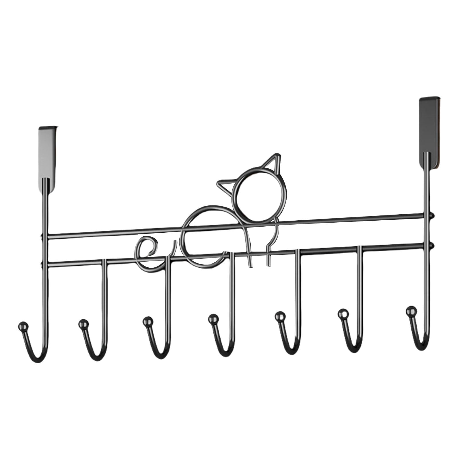 Hsioluted E Practical Not Punches Cats Hook For Door Back Spac Saving Designs Hom Accessory Portabl For Bathroom And Bedroom Lovely Cats Hook