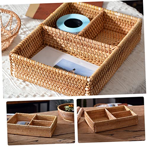 NOLITOY 2 Unidades cesta de armazenamento caixa de cesta tecida à mão cesta infantil organizador de