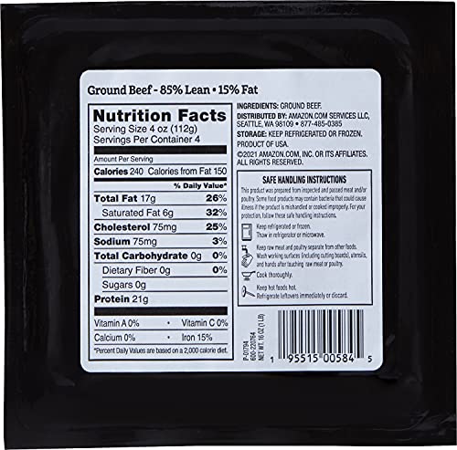 Fresh Brand – Ground Beef 85% Lean/15% Fat, 1 Lb #TOP1