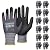 KAYGO Safety Work Gloves MicroFoam Nitrile Coated, 12 Pairs KG18NB,Seamless Knit Nylon Glove for Men and Women, Ideal for Automotive,Warehouse,Construction (Large,Gray)