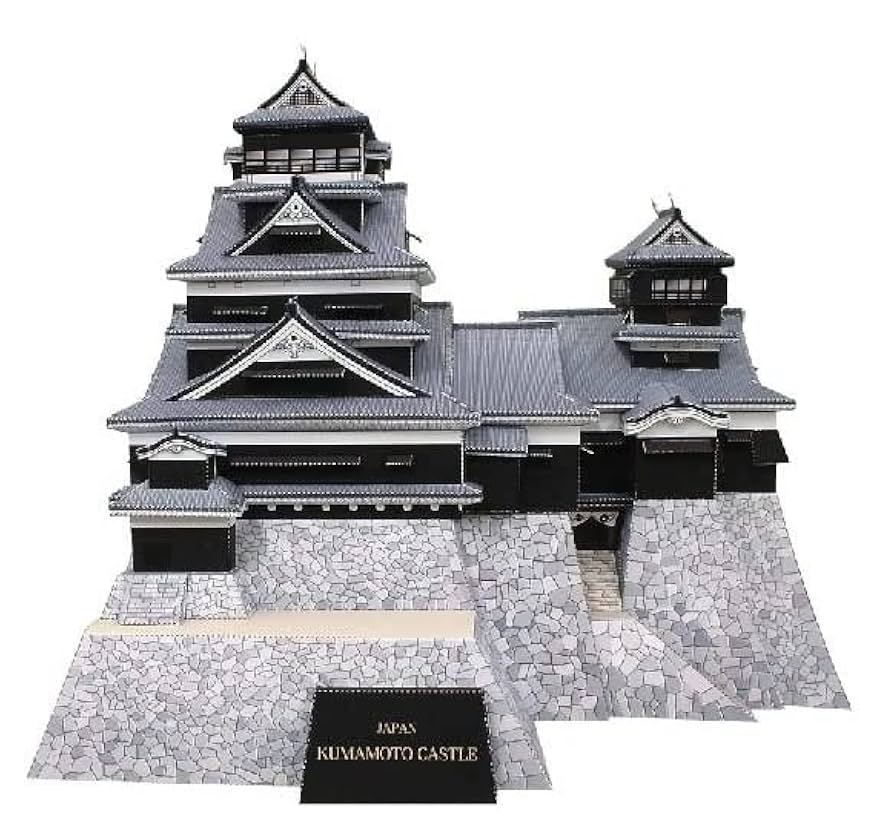 熊本城　建築模型 木製建築模型 熊本城 （1/150スケール・全長 500mm・完成重量