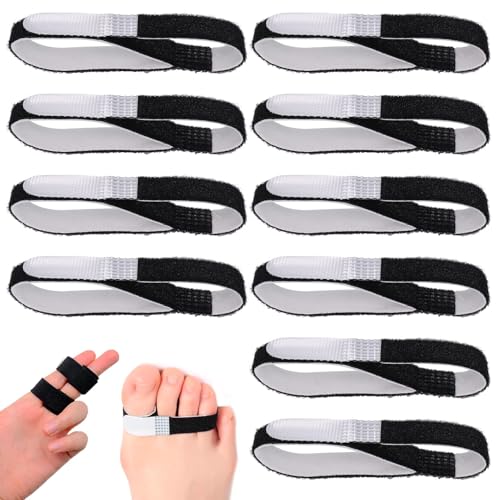 Jennytim 10 binari per dita trigger, bendaggio per dita, protezione regolabile per dita medie, anulare, mignolo