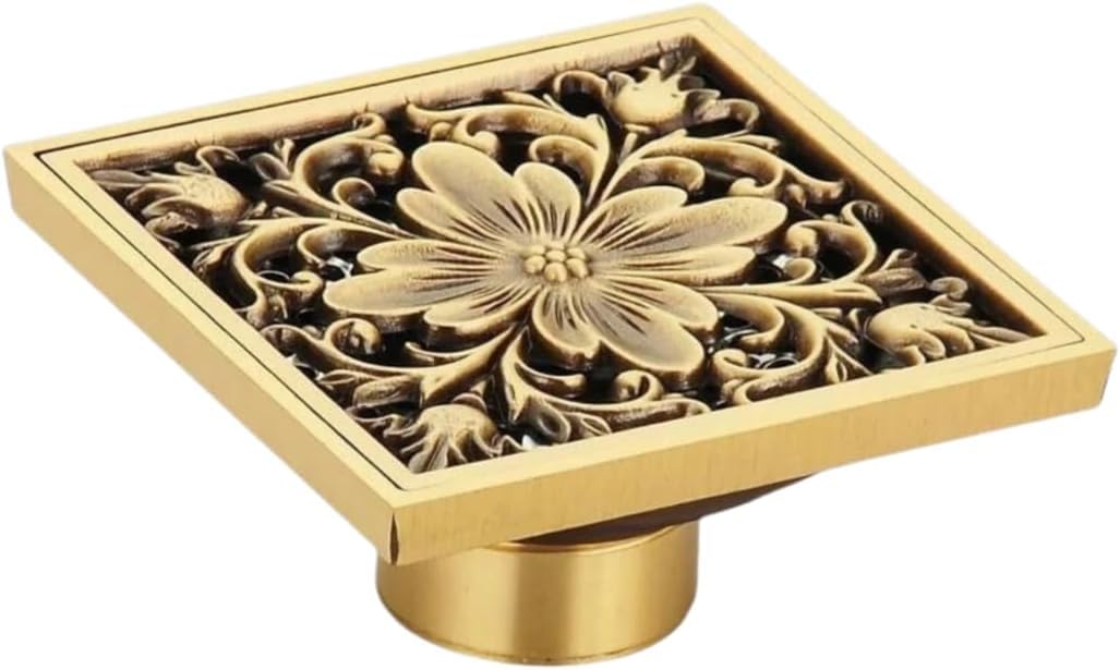 Paqwtyb Carbine Floor Drain, Antique Brass Deodorizing Floor Drain For Bathroom Shower Room Sewer Dual Use
