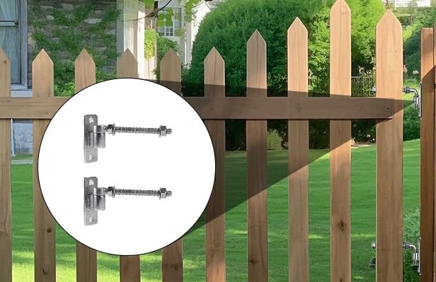 Image of Stainless Steel J Bolt Gate Hinge with Dia M12 for Wood Fence, Heavy Duty Gate Hinge for Metal Gate Farm Gate (6 inch (4 Pack))