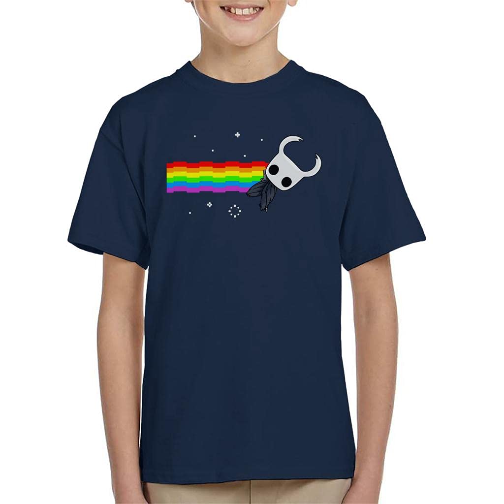 Cloud City 7 Hollow Knight Nyan Cat Kid's T-Shirt Navy Blue