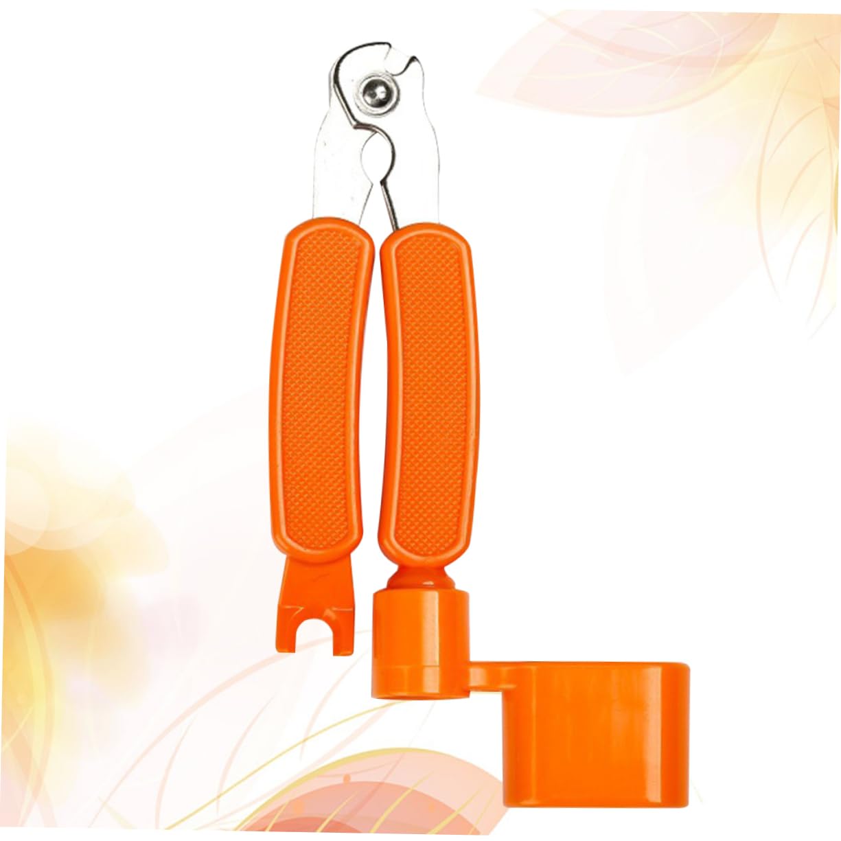 SUPVOX 3 1 Aluminum Alloy Guitar String Winder Pin Remover Puller Tool for Easy Guitar Maintenance Orange Color
