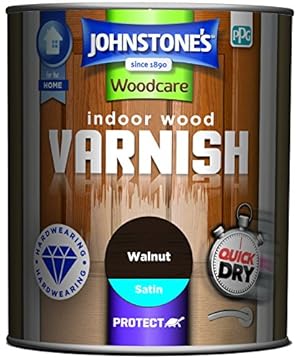 Johnstone's Woodcare Indoor Wood Varnish - Walnut 750ml