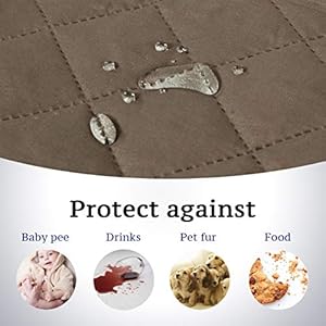 H.VERSAILTEX Reversible Quilted Sofa Cover Water Resistant Sofa Slipcover Washable Couch Cover with Non Slip Elastic Strap Furniture Protector for Kids, Dogs, Pets(Sofa, Taupe Brown/Beige) HVERSAILTEX Reversible Quilted Sofa Cover Water Resistant Sofa Slipcover Washable Couch Cover with Non Slip Elastic Strap Furniture Protector for Kids Dogs PetsSofa Taupe BrownBeige